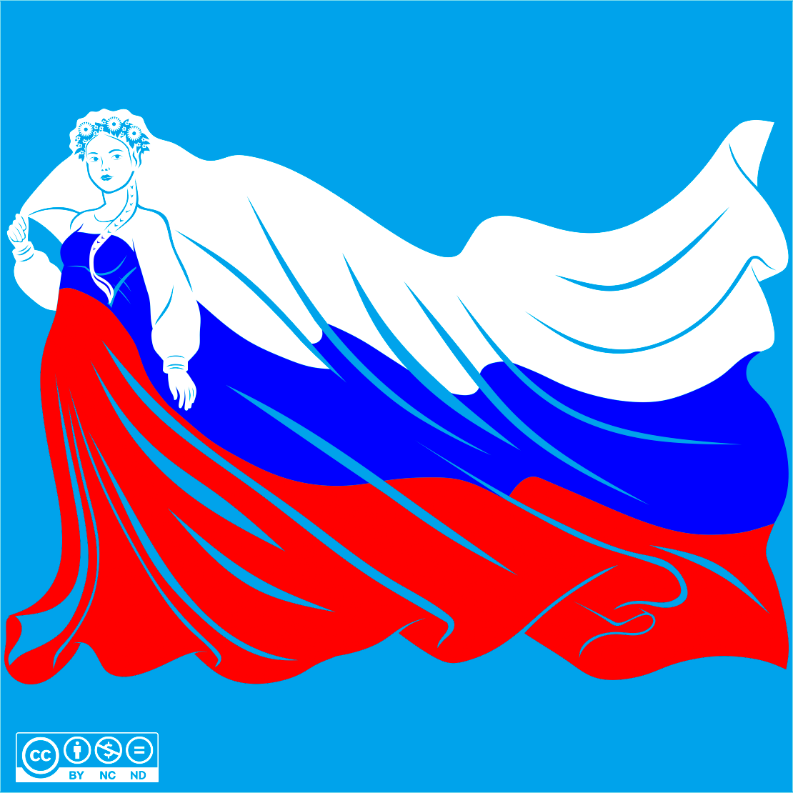 Шаблон вытынанки. Русская краса, трехцветный шаблон